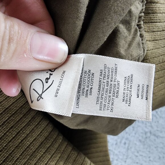 Rails Jacket Mens Medium Green Camo Long Sleeve Button Up Bomber *NWT* - Picture 7 of 13